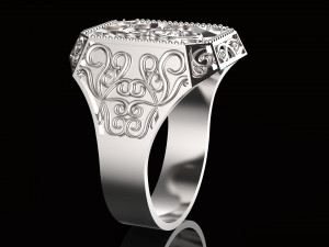 ring with sign 3D प्रिंट मॉडल