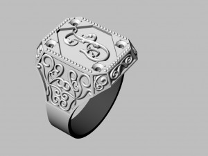 ring with sign 3D प्रिंट मॉडल