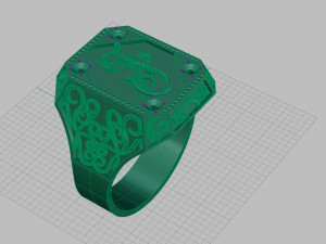 ring with sign 3D प्रिंट मॉडल