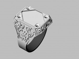 ring with sign 3D प्रिंट मॉडल