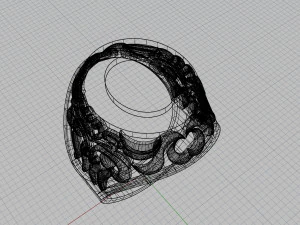 ring with oval gemstone 3D Print Model