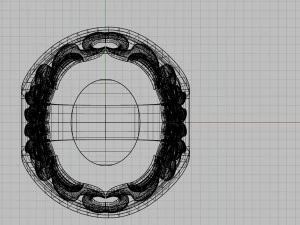 ring with oval gemstone 3D Print Model