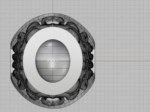 ring with oval gemstone Modelo de impresión 3D