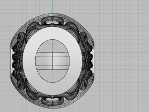 ring with oval gemstone Modelo de impresión 3D