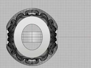 ring with oval gemstone 3D Print Model