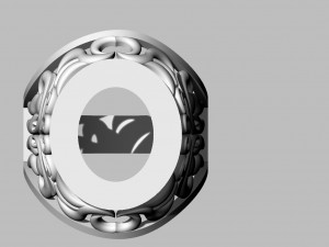 ring with oval gemstone Modelo de impresión 3D