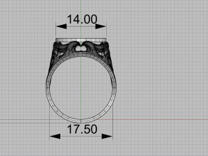 ring with oval gemstone Modelo de impresión 3D