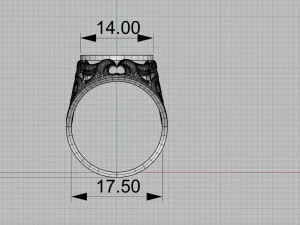 ring with oval gemstone 3D Print Model