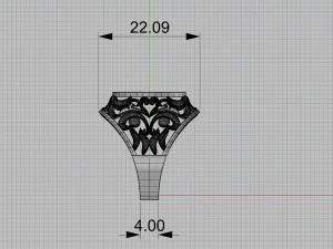 ring with oval gemstone 3D Print Model