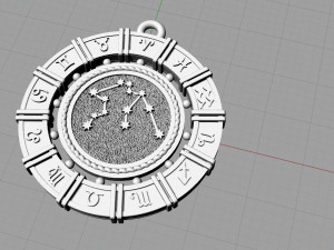 zodiac symbol pendants collection 3Dプリントモデル
