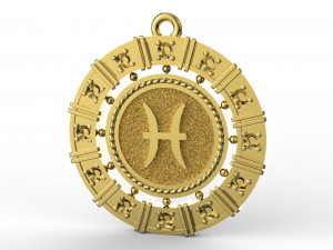 zodiac symbol pendants collection 3Dプリントモデル