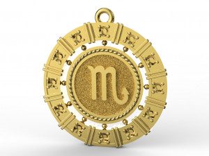 zodiac symbol pendants collection 3Dプリントモデル