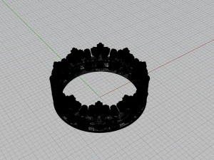 crown ring 3D Print Model