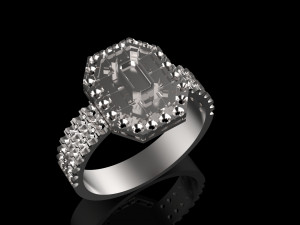 ring with emerald 3D-Druckmodell
