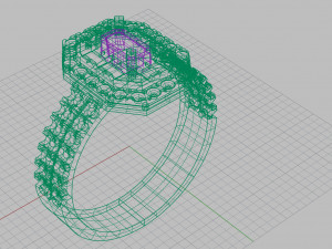 ring with emerald 3D-Druckmodell