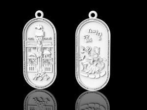 pendant with george the victorious Modello di stampa 3D