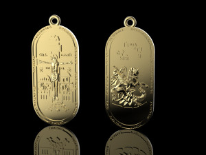 pendant with george the victorious 3D प्रिंट मॉडल