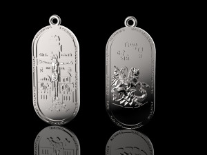 pendant with george the victorious 3D प्रिंट मॉडल