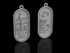 pendant with george the victorious 3D प्रिंट मॉडल
