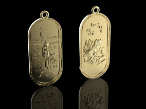 pendant with george the victorious 3D प्रिंट मॉडल