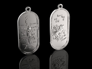 pendant with george the victorious 3D प्रिंट मॉडल