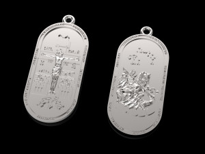 pendant with george the victorious 3D प्रिंट मॉडल