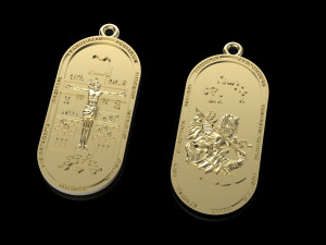 pendant with george the victorious 3D प्रिंट मॉडल