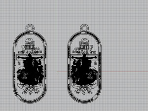 pendant with george the victorious 3D प्रिंट मॉडल