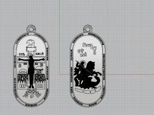 pendant with george the victorious 3D प्रिंट मॉडल