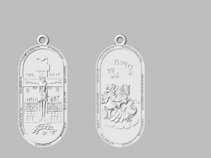 pendant with george the victorious 3D प्रिंट मॉडल