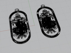 pendant with george the victorious 3D प्रिंट मॉडल