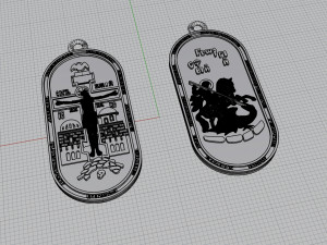 pendant with george the victorious 3D प्रिंट मॉडल