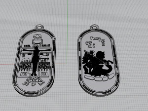 pendant with george the victorious 3D प्रिंट मॉडल