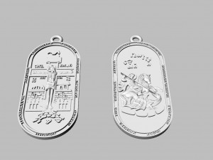 pendant with george the victorious 3D प्रिंट मॉडल
