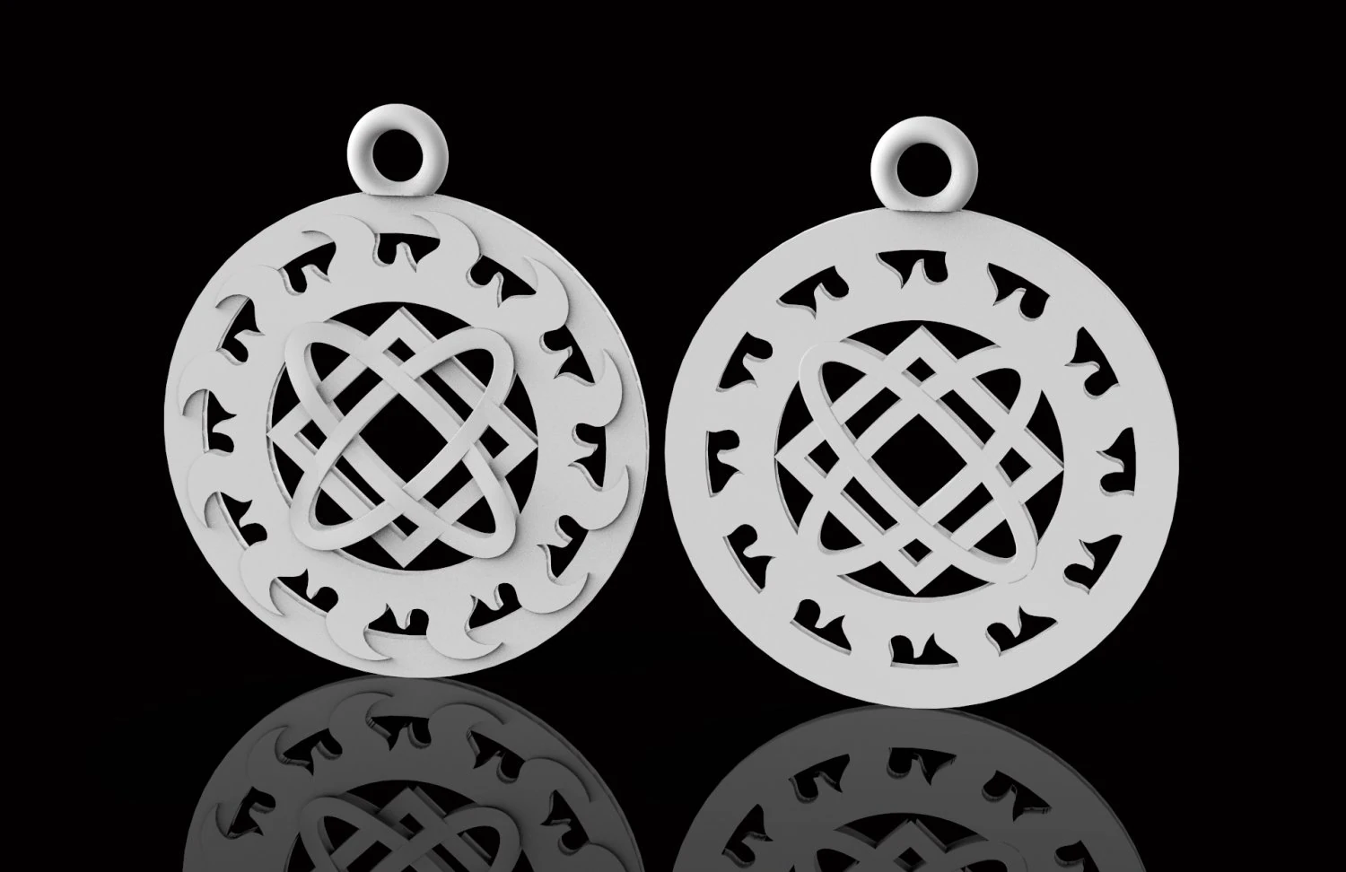 pendant with slavic symbol 3D Print Model .c4d .max .obj .3ds .fbx .stl .blend