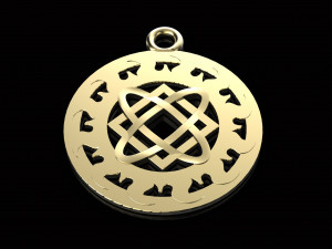 pendant with slavic symbol 3D Print Model