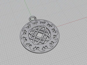 pendant with slavic symbol 3D Print Model
