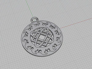 pendant with slavic symbol 3D Print Model