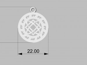 pendant with slavic symbol 3D Print Model