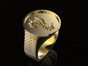 pierścień z ceglaną ścianą Model do druku 3D