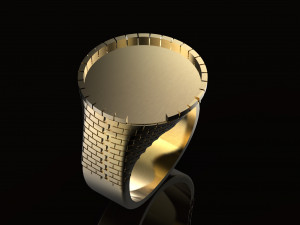 ring with brick wall 3Dプリントモデル