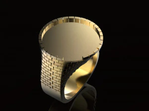 ring with brick wall 3D Print Model