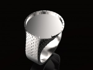 ring with brick wall 3Dプリントモデル