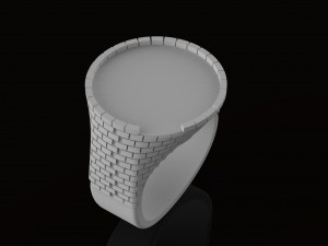 ring with brick wall 3Dプリントモデル