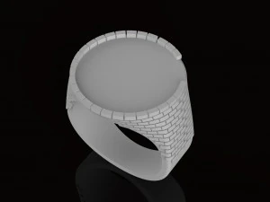 ring with brick wall 3D Print Model
