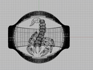 ring with brick wall 3Dプリントモデル