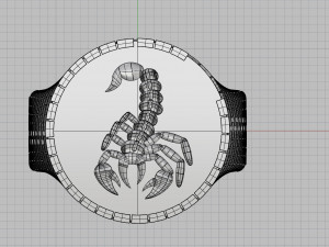 ring with brick wall 3Dプリントモデル