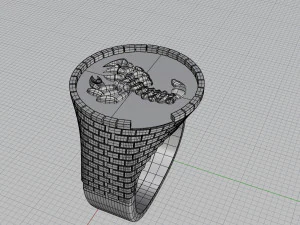 ring with brick wall 3D Print Model