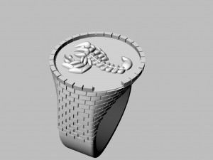 ring with brick wall 3Dプリントモデル