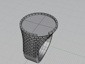 ring with brick wall 3Dプリントモデル
